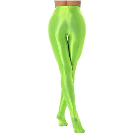 

inhzoy Woman Shiny Oil Glossy Footed Pantyhose Tights Leggings
