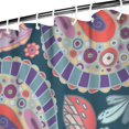 thumbnail image 4 of Retro Floral Chic Shower Curtain 72x84 Inches, Quick-Drying Polyester with Plastic Hooks, Bohemian Paisley Artistic Design for Bathroom, 4 of 5