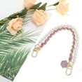 thumbnail image 4 of Unique Bargains 1 Pc Durable Camellia Faux Pearl Bag Extender Chain Purple Zinc Alloy, 4 of 5