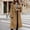 Khaki, variant on Simua Womens Notched Lapel Collar Double Breasted Coat Winter Wool Blend Over Coats Long Jackets