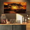 thumbnail image 1 of African Sunset with Lonely Tree - African Landscape Canvas Art Print, 1 of 3