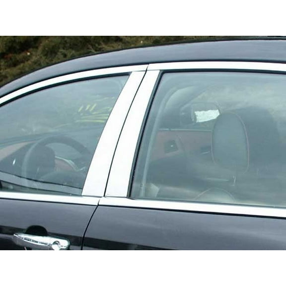 Stainless Steel Pillar Trim 4Pc Fits 2008-2012 Chevrolet Malibu PP48105 QAA