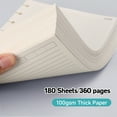 thumbnail image 3 of Eagle Discbound Refill Paper, 60 Sheets Ruled Lined Filler Paper for Junior Size Notebooks | 8-Hole Punched, 8.5 x 5.5 Inch, 3 Packs Included, Total 180 Sheets, Ruled Pages, 3 of 7