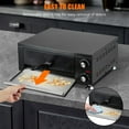 thumbnail image 5 of Garvee Electric Pizza Oven, 1100W Stainless Steel Indoor Pizza Oven with Crumb Tray & Timer for Kitchen, Restaurant, Black, 5 of 7