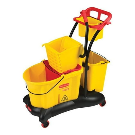 WaveBrake 35 Quart Mopping Trolley w/ Side Press Wringer