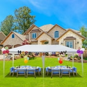 Topcobe 10'x20' Outdoor Wedding Canopy Tents, Waterproof Patio Canopy Shelter Party Tent, Outdoor Patio Awnings for Camping BBQ Events, White