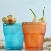 LAV Colored Drinking Glasses Set of 6 - Colored Glass Tumblers - Colorful Glassware 10.25 oz