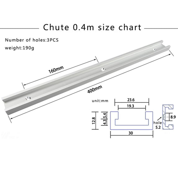 Yuedong Woodworking Chute T-slot Woodworking Limiter Miter for 300-800mm Miter Track Stop;Woodworking Chute T-slot Woodworking Limiter Miter for Miter Track Stop