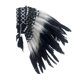 thumbnail image 1 of Tocado de plumas artificiales de nativos americanos para fiestas de carnaval Negro, 1 of 9