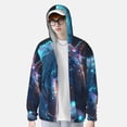 thumbnail image 2 of Balery Crystal Pattern White Horse Sudadera ligera de manga larga con capucha y protección solar UPF 50+ para hombre y mujer, ideal para pesca y running-Small, 2 of 7