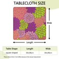 thumbnail image 2 of Elastic edge square tablecloth with bohemian floral print, perfect for patio dining and kitchen table decoration, 2 of 6