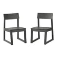 thumbnail image 2 of WestinTrends Paloma Modern HDPE Outdoor Armless Patio Dining Chairs (Set of 2), Gray, 2 of 15