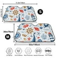 thumbnail image 3 of Uemuo Watercolor Nautical Pattern Accordion Car Windshield Sun Shade, Foldable Reflective Sun Visor for Car, Reflector Windshield Sunshade-Medium, 3 of 7