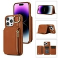 thumbnail image 1 of MesaSe 15/15Plus/15Pro/15PM Leather Case  Phone Protector Case Hanging Cord Multi Card Bag Convenient Payment Phone Case, 1 of 7