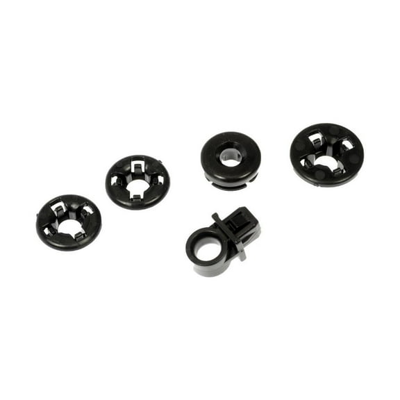 KarParts360 For Nissan D21 1990 91 92 93 1994 Hood Prop Rod Bushings | Plastic, Rubber | Black | 21.5; 22.87; 26.26 Millimeters Face Diameter | 8.32 Millimeters Hole Diameter | 65512P7100, 65512R3000