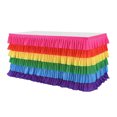 thumbnail image 2 of Falda De Mesa Rainbow Tulle Baby Shower Tutu Decoraciones De Manteles 1.83m Sunnimix Falda de vajilla de tul con volantes, 2 of 8