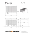 thumbnail image 6 of Sojag Meeru 9 x 12 x 7 ft Black Outdoor PergolaWeather-Resistant Aluminum Frame, 6 of 13