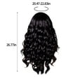 thumbnail image 3 of Komiseup Long Wavy Wigs Natural Black Synthetic Curly Hair Wig for Women Curly Hair Wig for Girls Daily Party Use, 3 of 6