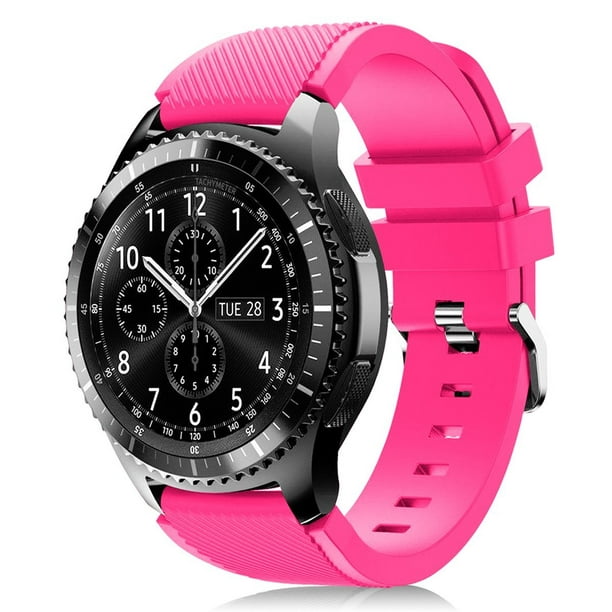 Tahiti zingen mixer Gear S3 Frontier / Classic Watch Band, Soft Silicone Replacement Sport Watch  Wrist Band Strap for Samsung Gear S3 Frontier / S3 Classic Smart Watch  (Pink) - Walmart.com