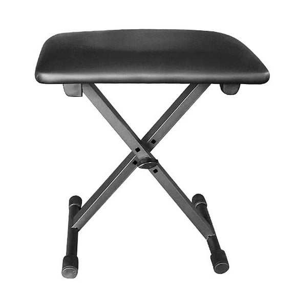 Piano Bench X-Style Keyboard Bench Adjustable Height, Padded Keyboard Stool Chair Seat for Electronic Keyboards & Digital Pianos Black