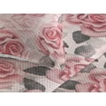thumbnail image 3 of Ambesonne Roses Quilted Bedspread Set 3 Pcs, English Garden Floral Artwork, Queen, Grey and Pastel Pink, 3 of 4