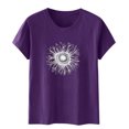 thumbnail image 5 of Blusas de Manga Corta para las Mujeres Divertida Impresión Cuello Redondo Camiseta Vintage, Blusas de Primavera para las Mujeres, 5 of 5