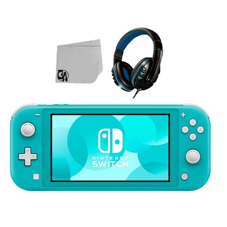 Nintendo Switch Lite - Turquoise With Headset Bolt Axtion Bundle Used