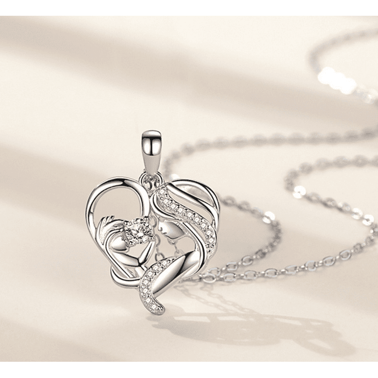 Women's S925 Sterling Silver Heart Pendant Necklace the Women's S925 Sterling Silver Heart Pendant Necklace the