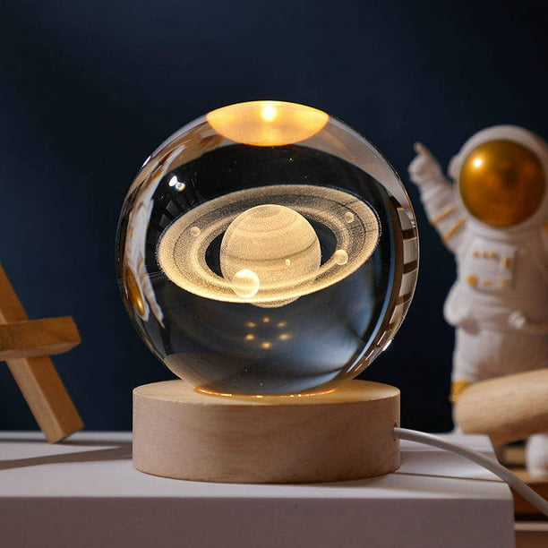 Lumière De Nuit Boule De Cristal Boîte À Musique Fille Cadeau 3D