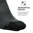 thumbnail image 3 of Feetures Merino 10 Cushion Crew Sock- Wool Sock for Women & Men, Hiking & Running, Targeted Compression (1 Pair) S, Gray, 3 of 6