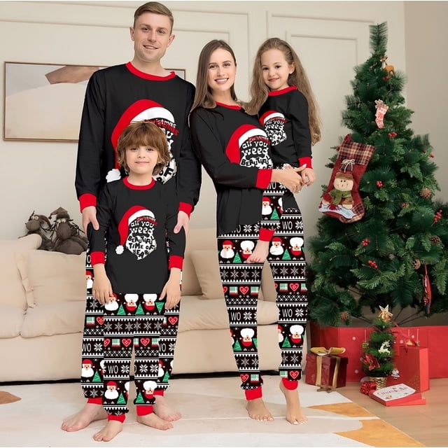 Pijamas a juego para toda la familia, recién llegados, 2025, estampado de letras, Feliz Navidad, pijamas para padre, madre, niños, mono para bebé, ropa para perros