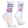 thumbnail image 4 of Cool Socks – Catch Flights, Not Feelings  Novelty Crew Socks – Size Medium – Men’s 6–8 / Women’s, 4 of 5