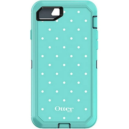 OtterBox Defender Series Case for iPhone SE (3rd and 2nd gen) & iPhone 8/7 (Not Plus) - Case Only - Mint Dot (Tempest Blue/Aqua Mint/Mint Dot Graphic)