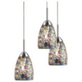 thumbnail image 3 of Woodbridge Lighting Venezia 5-Light Glass Chandelier in Nickel/Multi-Color, 3 of 4