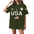 thumbnail image 5 of Axiiglly USA 250th Anniversary Women's Short-Sleeve Shirt Patriotic Flag Print Tee Shirts, Plus Size Loose Fit Holiday Womens Tops S-3XL, 5 of 6