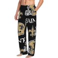 thumbnail image 2 of Saints Mens Lovers Pajama Pants Comfy Lounge Print Lounge Pants Drawstring Sleep Bottoms with Pockets M, 2 of 5