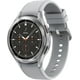 thumbnail image 1 of Samsung Galaxy Watch 4 Classic 46 mm reloj inteligente con monitor ECG Tracker para salud, fitness, correr, ciclo de sueño, detección de caídas GPS LTE, color plateado (Reacondicionado), 1 of 5