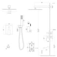 thumbnail image 5 of Logmey  12 inch Wall Mounted Rainfall Shower Head and Handheld Shower System with Waterfall Tub ,Oil Rubbed Bronze, 5 of 8