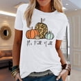 thumbnail image 3 of Hauts à Manches Courtes pour Femmes Été Décontracté Col Rond Automne Imprimé Blouse T-Shirt, 3 of 4