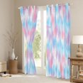 thumbnail image 3 of Homewish Pink Blue Gradient Kitchen Curtains,Modern Abstract Art Black Out Curtains Pack of 2 (42x63 Each), 3 of 6