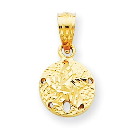 Lex & Lu 14k Yellow Gold Sand Dollar Pendant LAL77359