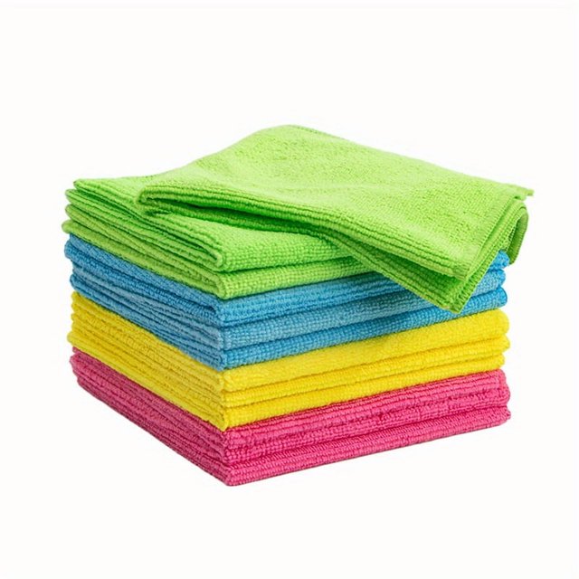 2/4/10pcs Multi-Purpose Ultra-Fine Microfiber Cloths - Stripe-Free Highly Absorbent - Perfect for Kitchen And Bathroom Surfaces Random 30mX30cm 2pcs
