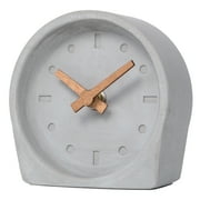 La Crosse Technology 4-Inch Quartz Battery Art Deco Cement Indoor Tabletop Clock, Open Faced Dial