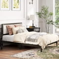 thumbnail image 3 of HOMCOM Full Size Bed Frame with Headboard Platform Bed Frame Charcoal Gray, 3 of 9