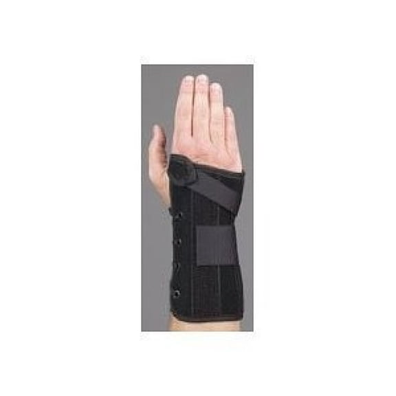 Wrist Lacer, 8" Black - Medium Left by Medical Specialties Inc