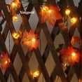 thumbnail image 4 of PYYNA-Fall Decor Solar Pumpkin Maple Leaf String Lights Outdoor, 50LED 30ft Fall Garland with Lights Waterproof Pumpkin Lights for Thanksgiving Halloween Autumn Door Porch Home Garden Decorations, 4 of 4
