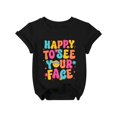thumbnail image 1 of Happy to See Your Face Shirt Welcome Back to School T-Shirt Boys Girls First Day of School T Shirt Kids Gifts Tee Tops, 1 of 6