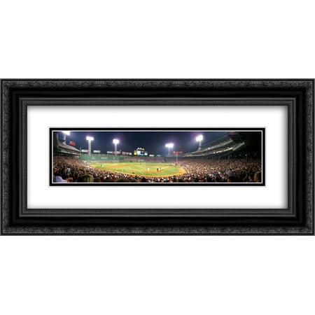 Fenway Park 2x Matted 24x14 Black Ornate Framed Art Print from the Stadium Series