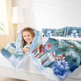 thumbnail image 4 of Homewish Xmas Snowman Full Size Comforter Sets 3-Piece for Children Boys Girls,Merry Christmas Bedding Comforter Set,Happy New Year Lightweight Bedding Sets,Microfiber Bedroom Decor,Reversible, 4 of 8