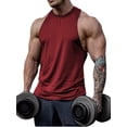 thumbnail image 1 of Langwyqu Sleeveless Solid Color Men Sport Muscle Sport Tank Tops, 1 of 4